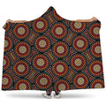 Australian Aboriginal Dot Pattern Print Hooded Blanket