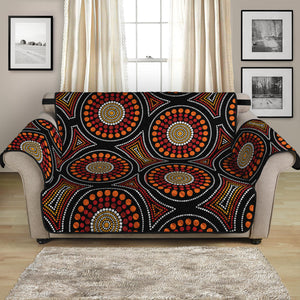 Australian Aboriginal Dot Pattern Print Loveseat Protector