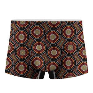 Australian Aboriginal Dot Pattern Print Men's Boxer Briefs