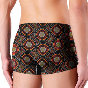 Australian Aboriginal Dot Pattern Print Men's Boxer Briefs