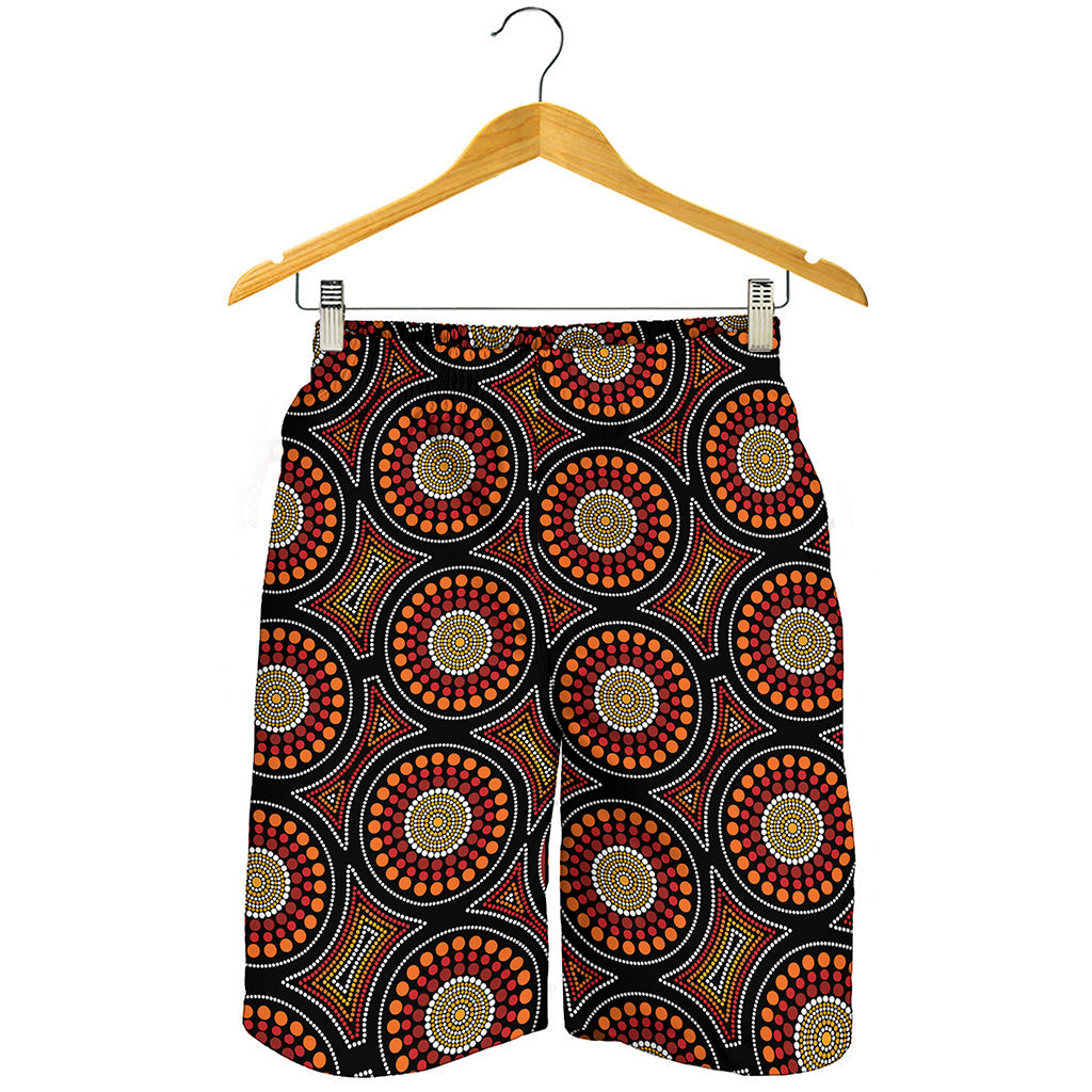 Australian Aboriginal Dot Pattern Print Men's Shorts