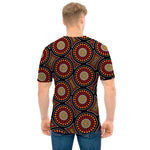 Australian Aboriginal Dot Pattern Print Men's T-Shirt