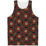 Australian Aboriginal Dot Pattern Print Men's Tank Top