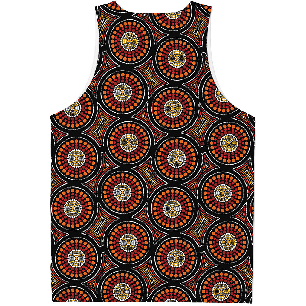 Australian Aboriginal Dot Pattern Print Men's Tank Top