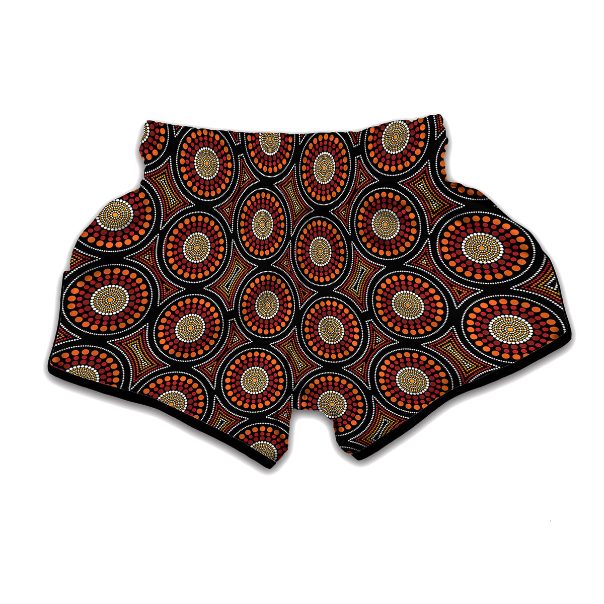 Australian Aboriginal Dot Pattern Print Muay Thai Boxing Shorts