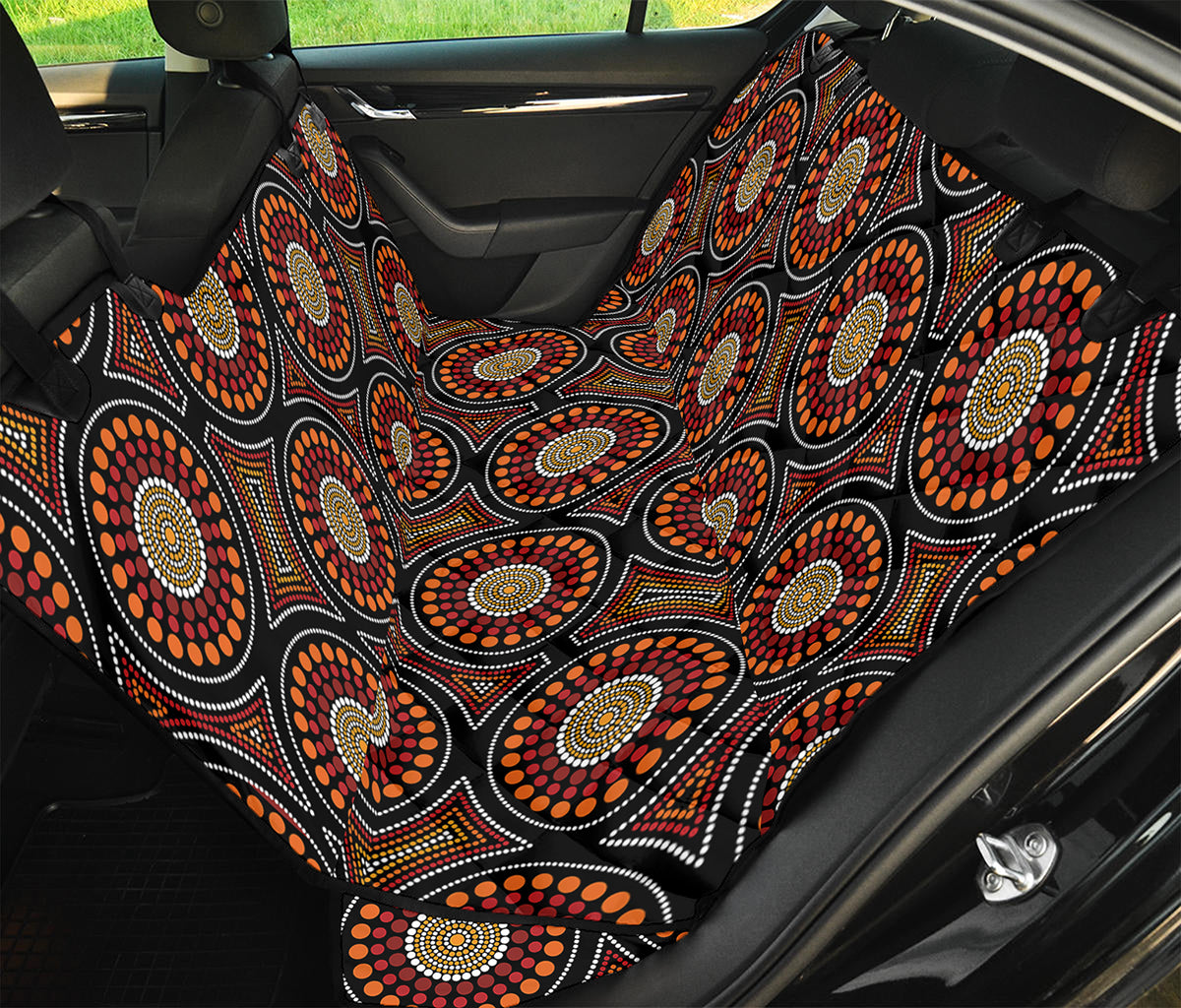 Australian Aboriginal Dot Pattern Print Pet Car Back Seat Cover