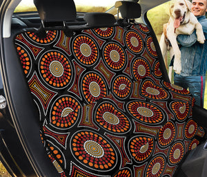 Australian Aboriginal Dot Pattern Print Pet Car Back Seat Cover