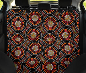 Australian Aboriginal Dot Pattern Print Pet Car Back Seat Cover