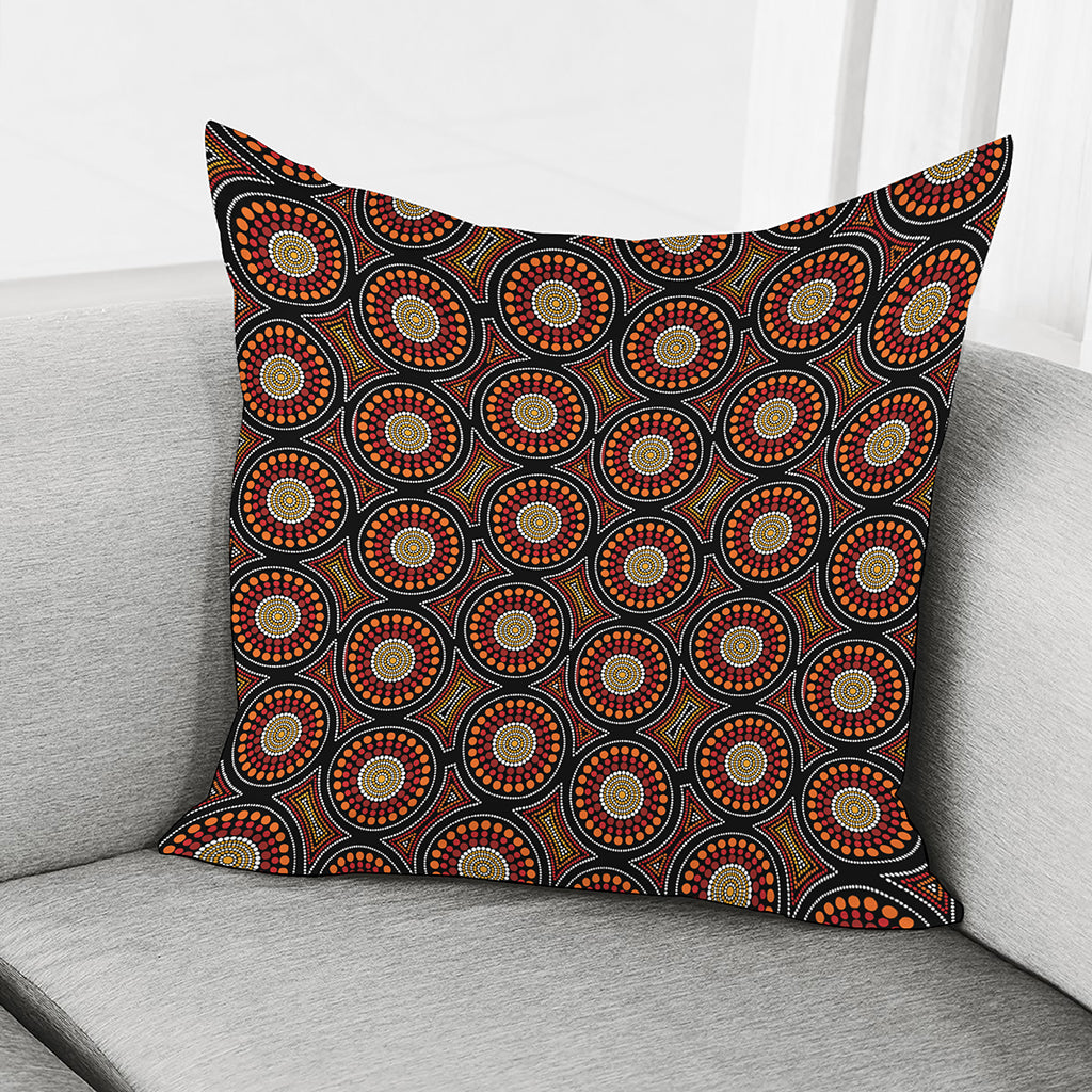 Australian Aboriginal Dot Pattern Print Pillow Cover