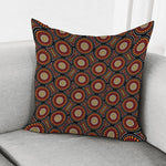 Australian Aboriginal Dot Pattern Print Pillow Cover