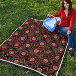 Australian Aboriginal Dot Pattern Print Quilt