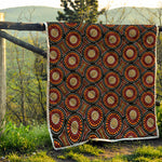 Australian Aboriginal Dot Pattern Print Quilt