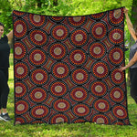 Australian Aboriginal Dot Pattern Print Quilt