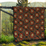 Australian Aboriginal Dot Pattern Print Quilt
