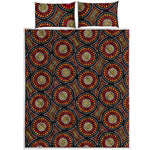 Australian Aboriginal Dot Pattern Print Quilt Bed Set