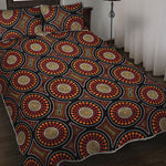 Australian Aboriginal Dot Pattern Print Quilt Bed Set