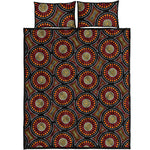 Australian Aboriginal Dot Pattern Print Quilt Bed Set