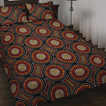 Australian Aboriginal Dot Pattern Print Quilt Bed Set