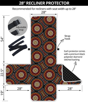 Australian Aboriginal Dot Pattern Print Recliner Protector