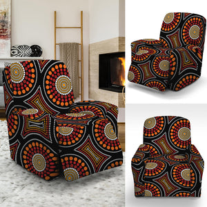 Australian Aboriginal Dot Pattern Print Recliner Slipcover