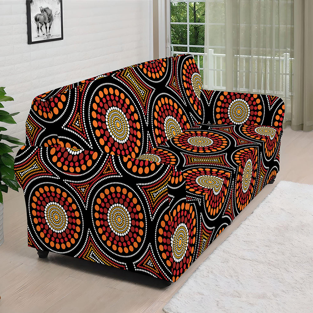 Australian Aboriginal Dot Pattern Print Sofa Cover