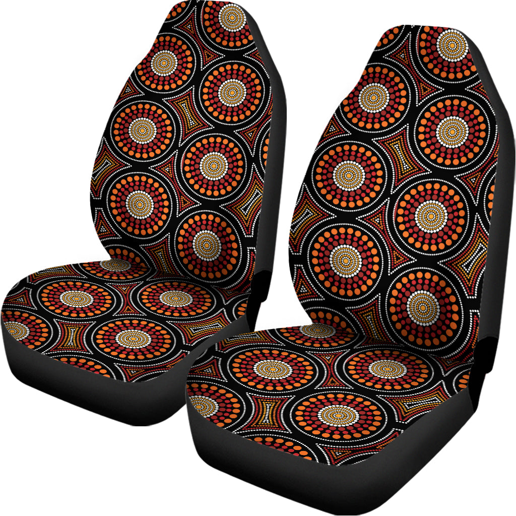 Australian Aboriginal Dot Pattern Print Universal Fit Car Seat Covers