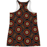 Australian Aboriginal Dot Pattern Print Women's Racerback Tank Top