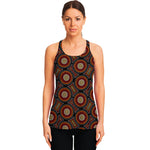 Australian Aboriginal Dot Pattern Print Women's Racerback Tank Top