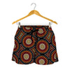 Australian Aboriginal Dot Pattern Print Women's Shorts