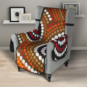 Australian Aboriginal Dot Print Armchair Protector