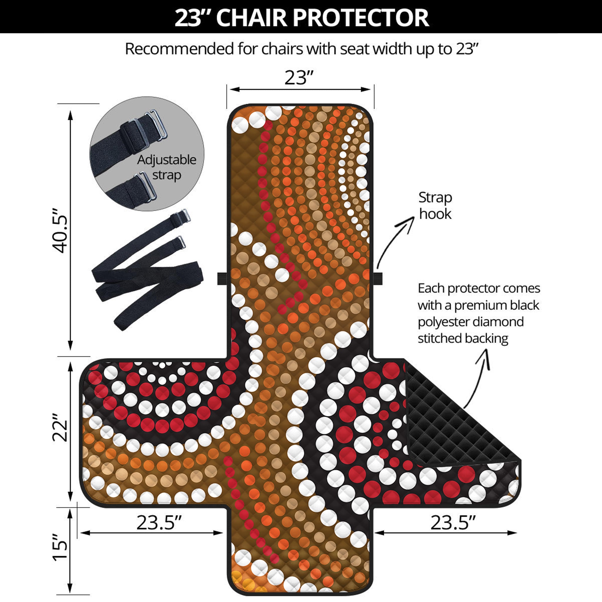 Australian Aboriginal Dot Print Armchair Protector