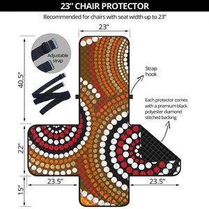 Australian Aboriginal Dot Print Armchair Protector