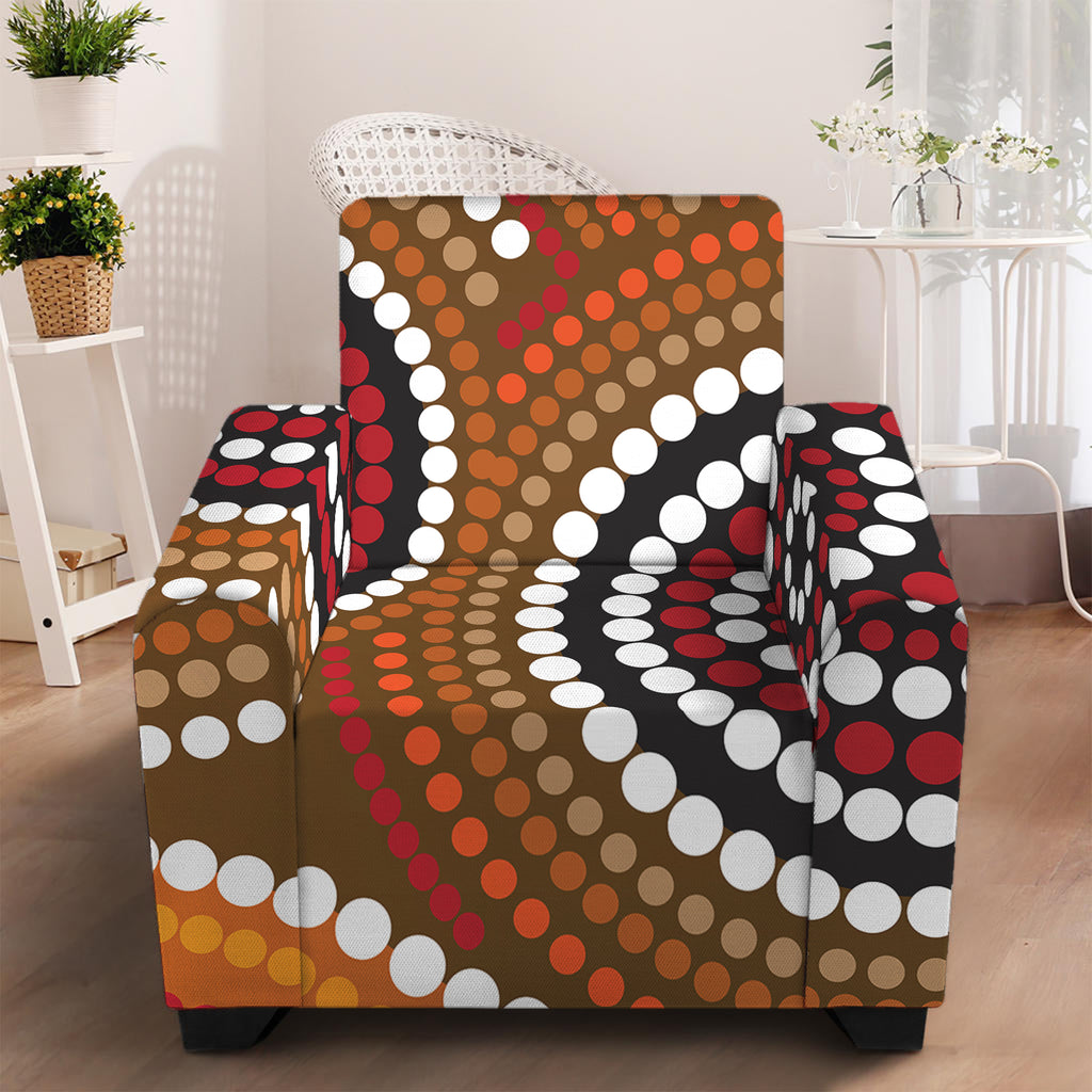 Australian Aboriginal Dot Print Armchair Slipcover