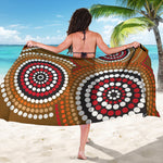 Australian Aboriginal Dot Print Beach Sarong Wrap