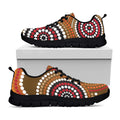 Australian Aboriginal Dot Print Black Running Shoes