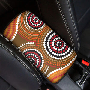 Australian Aboriginal Dot Print Car Center Console Cover