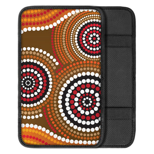 Australian Aboriginal Dot Print Car Center Console Cover