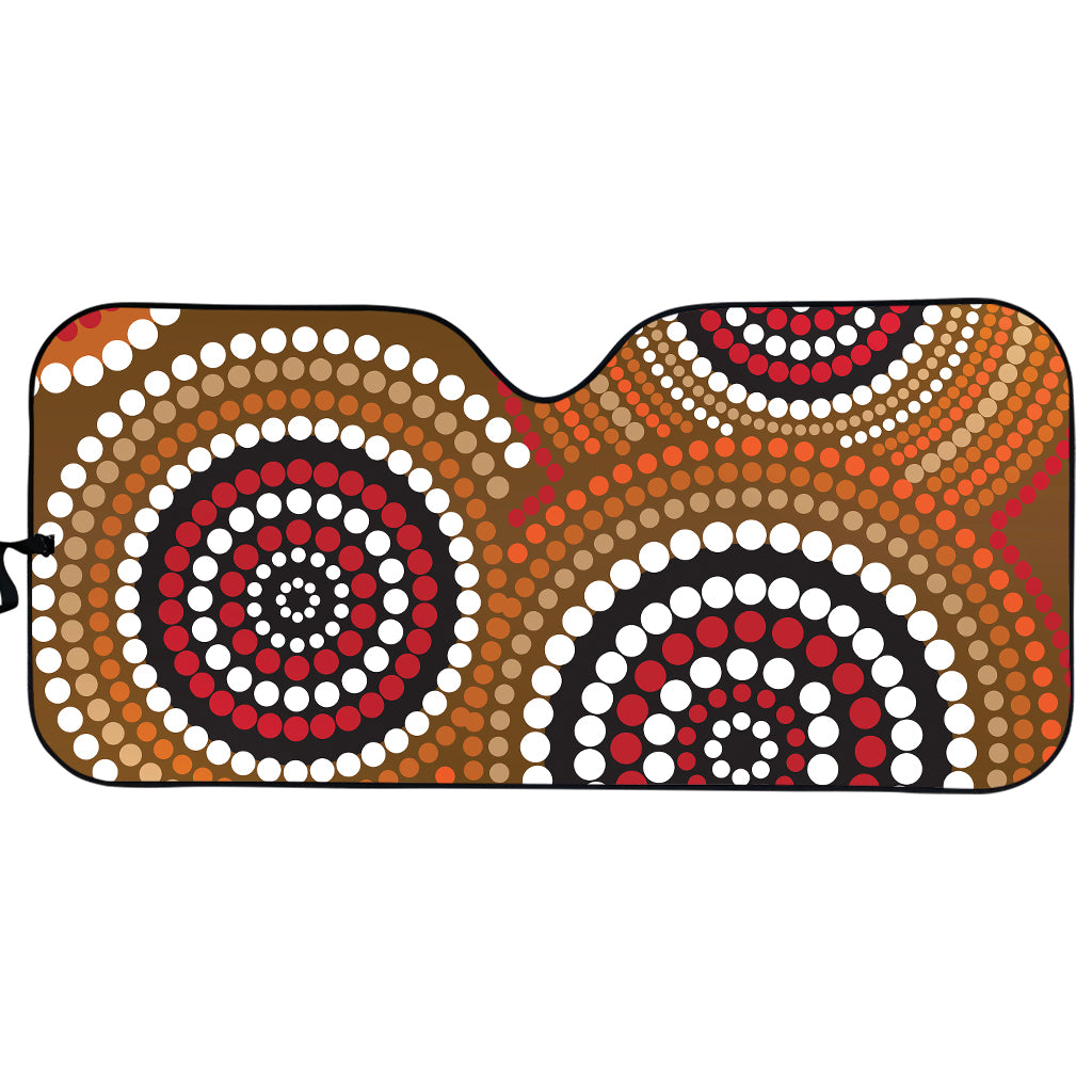 Australian Aboriginal Dot Print Car Sun Shade