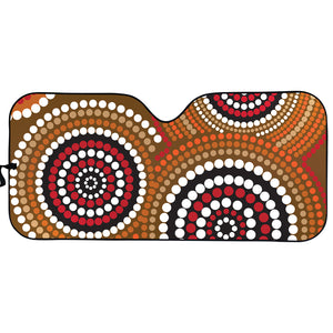 Australian Aboriginal Dot Print Car Sun Shade