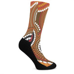 Australian Aboriginal Dot Print Crew Socks