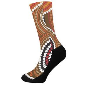 Australian Aboriginal Dot Print Crew Socks