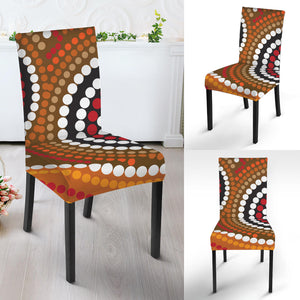 Australian Aboriginal Dot Print Dining Chair Slipcover