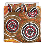 Australian Aboriginal Dot Print Duvet Cover Bedding Set