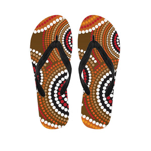 Australian Aboriginal Dot Print Flip Flops