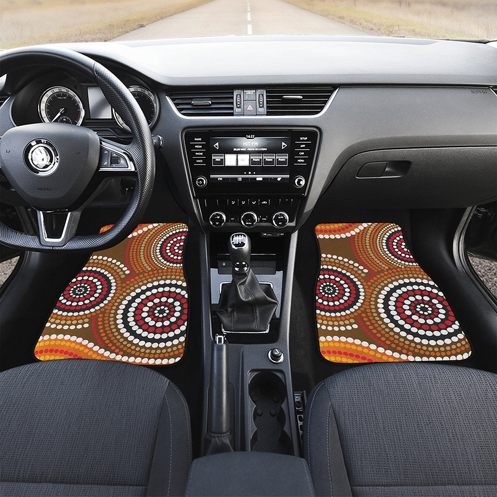 Australian Aboriginal Dot Print Front and Back Car Floor Mats