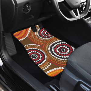 Australian Aboriginal Dot Print Front and Back Car Floor Mats