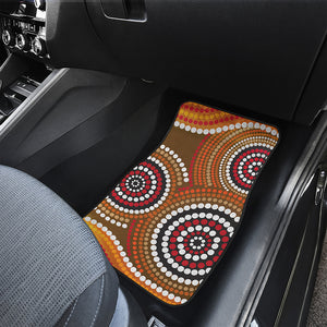 Australian Aboriginal Dot Print Front and Back Car Floor Mats