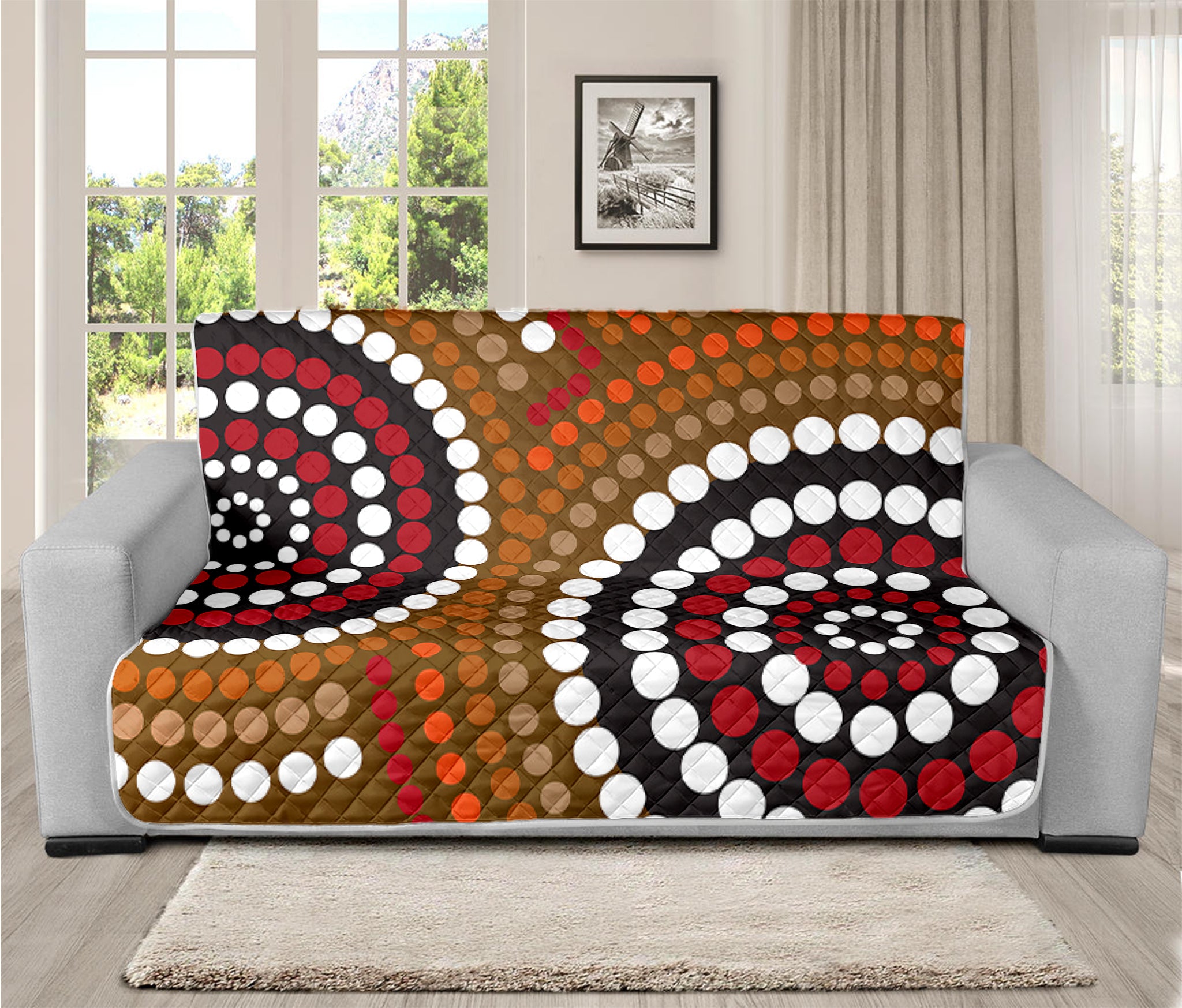 Australian Aboriginal Dot Print Futon Protector