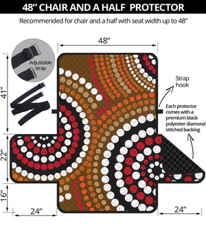 Australian Aboriginal Dot Print Half Sofa Protector