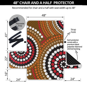 Australian Aboriginal Dot Print Half Sofa Protector